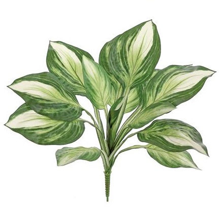 Varigated Hosta Stem - Artificial floral - artificial variegated hosta plant unpotted